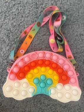 Rainbow Pop-It Crossbody Bag - Pink, Orange, Yellow, Blue